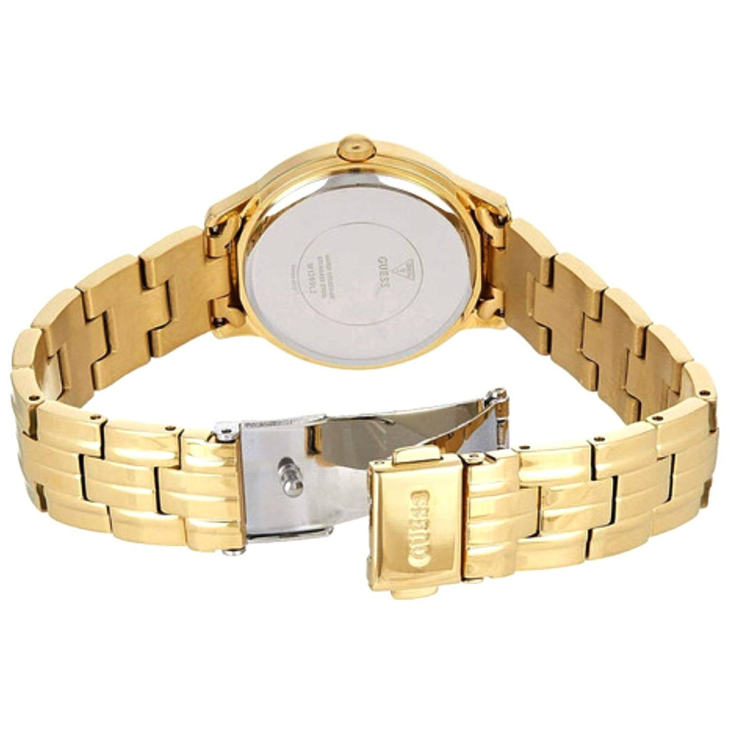 Guess Park Avenue Blue Dial Gold Steel Strap Watch For Women - W0695L2 Buy Now By Guess