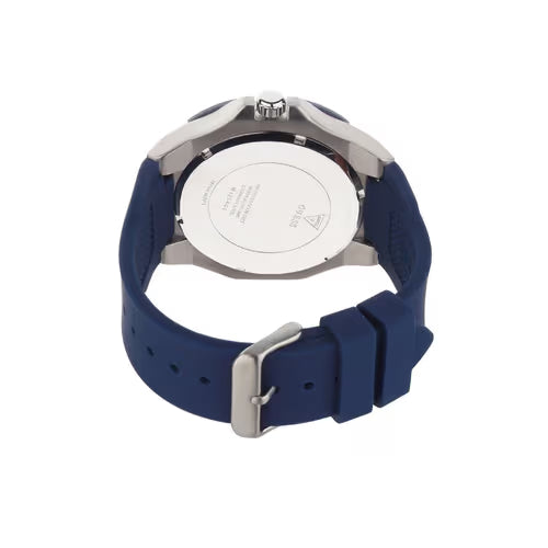 Guess Genesis Multi Function Analog Blue Dial Blue Rubber Strap Watch For Men - W1254G1 Buy Now By Guess