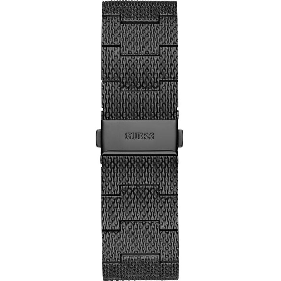 Guess Richmond Black Dial Black Mesh Bracelet Watch for Men - W1263G3 Buy Now By Guess