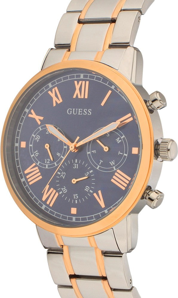 Guess Hendrix Chronograph Blue Dial Two Tone Steel Strap Watch for Men - W1309G4 Buy Now By Guess