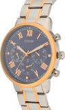 Guess Hendrix Chronograph Blue Dial Two Tone Steel Strap Watch for Men - W1309G4 Buy Now By Guess