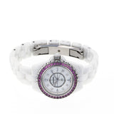 Chanel J12 Quartz Diamonds Mother of Pearl White Dial White Steel Strap Watch for Women - J12 H3243 Buy Now By Chanel