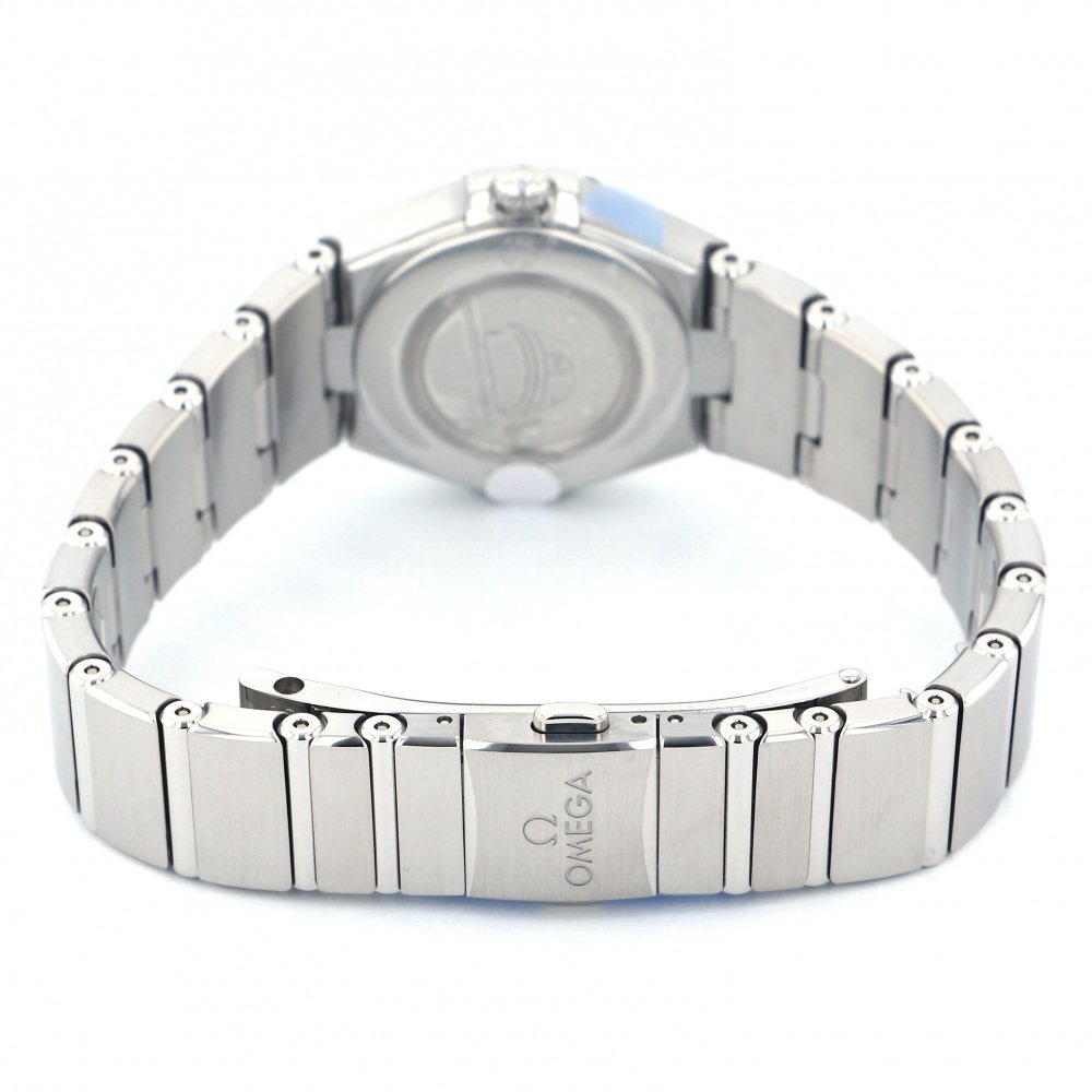 Omega Constellation Manhattan Quartz Diamonds Blue Dial Silver Steel Strap Watch for Women - 131.15.25.60.53.001 Buy Now By Omega