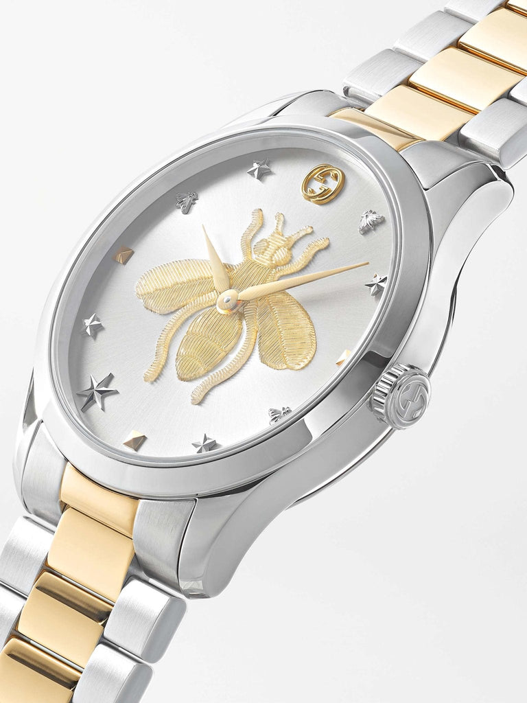 Gucci G Timeless Silver Dial Two Tone Steel Strap Watch For Women - YA1264131 Buy Now By Gucci