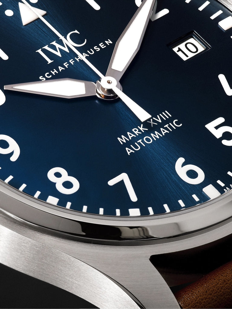 IWC Pilot's Mark XVIII Le Petit Prince Blue Dial Brown Leather Strap Watch for Men - IW327004 Buy Now By IWC