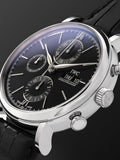 IWC Portofino Chronograph Black Dial Black Leather Strap Watch for Men - IW391008 Buy Now By IWC
