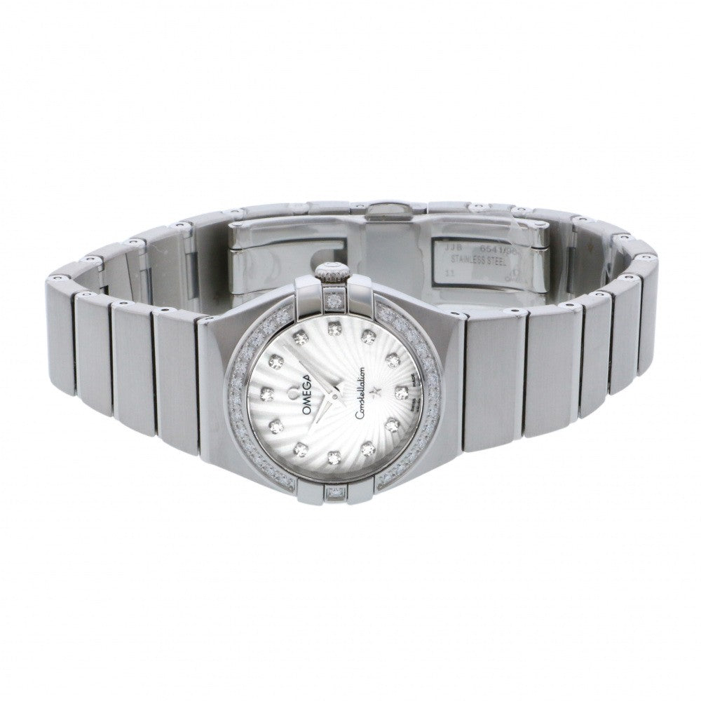 Omega Constellation Quartz Diamonds Silver Dial Silver Steel Strap Watch for Women - 123.15.27.60.55.004 Buy Now By Omega