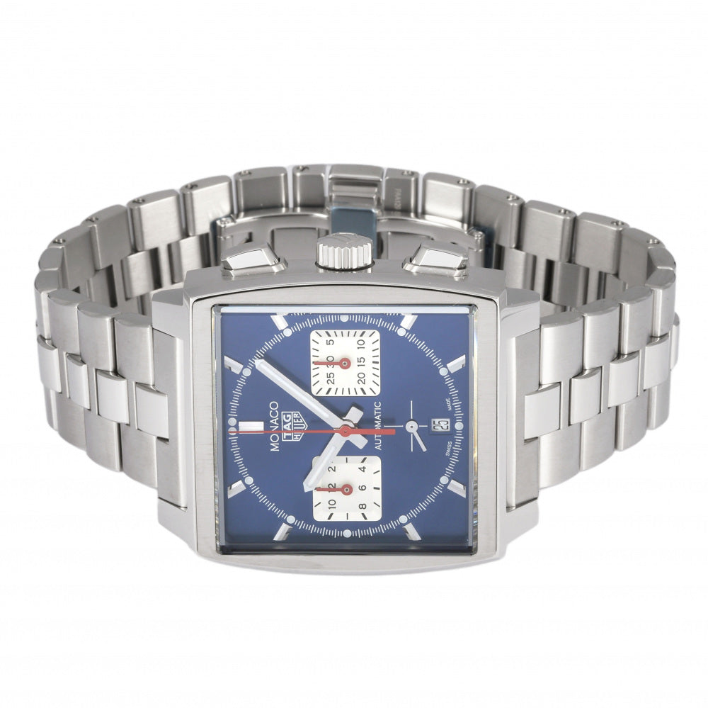 Tag Heuer Monaco Automatic Chronograph Blue Dial Silver Steel Strap Watch for Men - CBL2111.BA0644 Buy Now By Tag Heuer