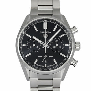 Tag Heuer Carrera Chronograph Black Dial Silver Steel Strap Watch for Men - CBN2010.BA0642 Buy Now By Tag Heuer