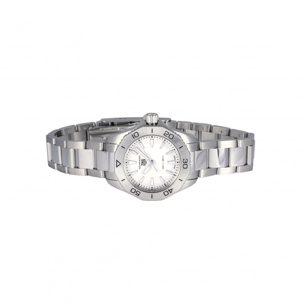 Tag Heuer Aquaracer Professional 200 Quartz White Dial Silver Steel Strap Watch for Women - WBP1411.BA0622 Buy Now By Tag Heuer