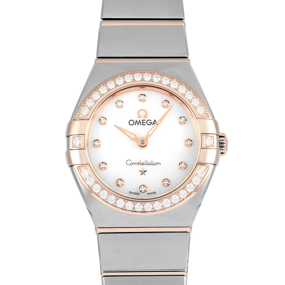 Omega Constellation Quartz Diamonds Mother of Pearl Dial Two Tone Steel Strap Watch for Women - 131.25.25.60.55.001 Buy Now By Omega