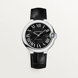 Cartier Ballon Bleu De Cartier Black Dial Black Leather Strap Watch for Men - WSBB0003 Buy Now By Cartier