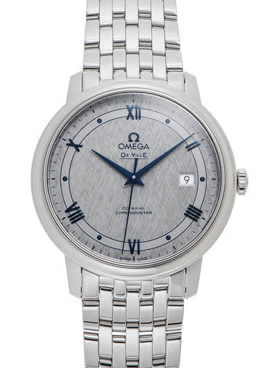 Omega De Ville Prestige Co-Axial Grey Dial Silver Steel Strap Watch for Men - 424.10.40.20.06.002 Buy Now By Omega