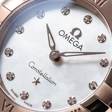 Omega Constellation Manhattan Quartz Diamonds Mother of Pearl Dial Two Tone Steel Strap Watch for Women - 131.20.25.60.55.001 Buy Now By Omega