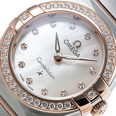 Omega Constellation Quartz Diamonds Mother of Pearl Dial Two Tone Steel Strap Watch for Women - 131.25.25.60.55.001 Buy Now By Omega