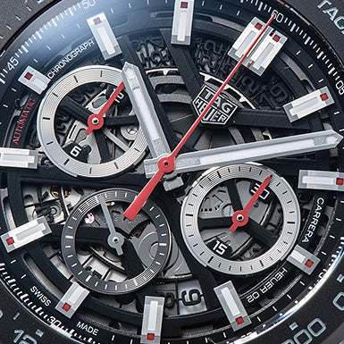 Tag Heuer Carrera Automatic Chronograph Black Dial Black Rubber Strap Watch for Men - CBG2A90.FT6173 Buy Now By Tag Heuer