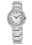 Cartier Ballon Bleu De Cartier Diamonds White Dial Silver Steel Strap Watch for Women - W4BB0015 Buy Now By Cartier