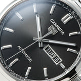 Tag Heuer Carrera Day Date Automatic Black Dial Silver Steel Strap Watch for Men - WBN2010.BA0640 Buy Now By Tag Heuer