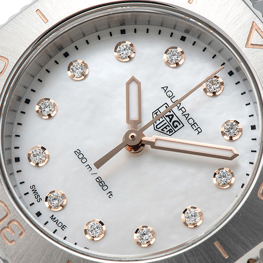Tag Heuer Aquaracer Professional 200 Quartz Diamonds White Dial Silver Steel Strap Watch for Women - WBP1450.BA0622 Buy Now By Tag Heuer