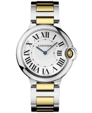 Cartier Ballon Bleu Silver Dial Two Tone Steel Strap Watch for Unisex Watch - W69008Z3 Buy Now By Cartier