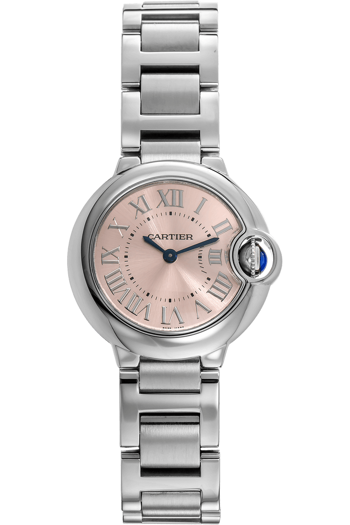 Cartier Ballon Bleu de Cartier Pink Dial Silver Steel Strap Watch for Women - W6920038 Buy Now By Cartier