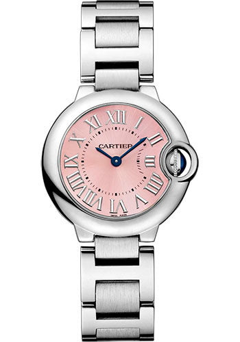 Cartier Ballon Bleu de Cartier Pink Dial Silver Steel Strap Watch for Women - W6920038 Buy Now By Cartier