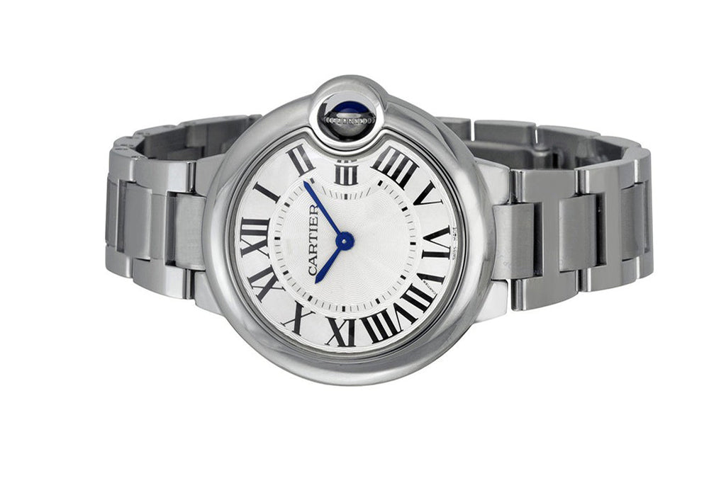 Cartier Ballen Bleu De Cartier Silver Dial Silver Steel Strap Watch for Women - W6920084 Buy Now By Cartier