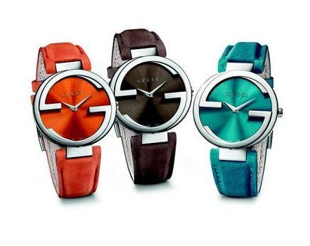 Gucci Interlocking G Quartz Orange Dial Orange Leather Strap Watch For Women - YA133316 Buy Now By Gucci