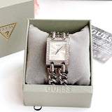 Guess Mod Heavy Metal Diamonds Silver Dial Silver Steel Strap Watch for Women - W95088L1 Buy Now By Guess