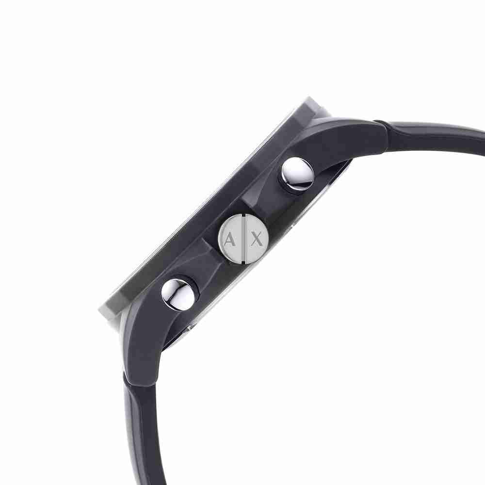 Armani Exchange Outerbanks Chronograph Grey Dial Grey Silicone Strap Watch For Men - AX7123 Buy Now By Armani Exchange