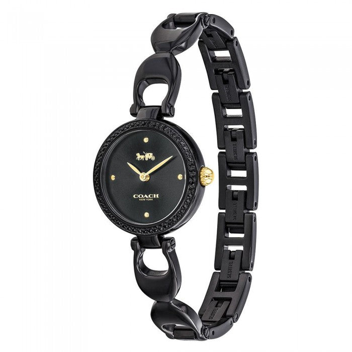 Coach Park Swarovski Crystals Black Dial Black Steel Strap Watch for Women - 14503564 Buy Now By Coach