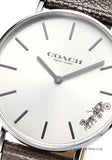 Coach Perry White Dial Grey Leather Strap Watch for Women - 14503155 Buy Now By Coach