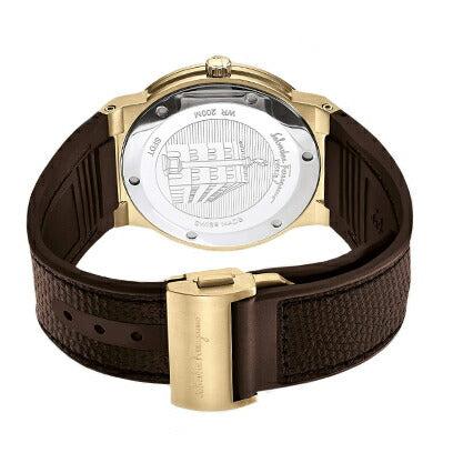 Salvatore Ferragamo F-80 Classic White Dial Brown Leather Strap Watch for Men - SFDT00819 Buy Now By Salvatore Ferragamo