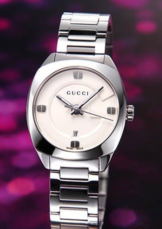 Gucci GG2570 White Dial Silver Steel Strap Watch For Women - YA142502 Buy Now By Gucci
