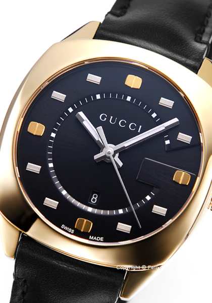 Gucci GG2570 Quartz Black Dial Black Leather Strap Watch For Women - YA142408 Buy Now By Gucci