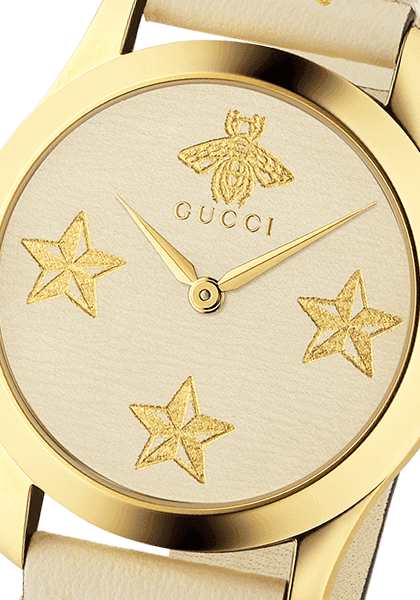Gucci G Timeless White Dial White Leather Strap Watch For Women - YA1264096 Buy Now By Gucci