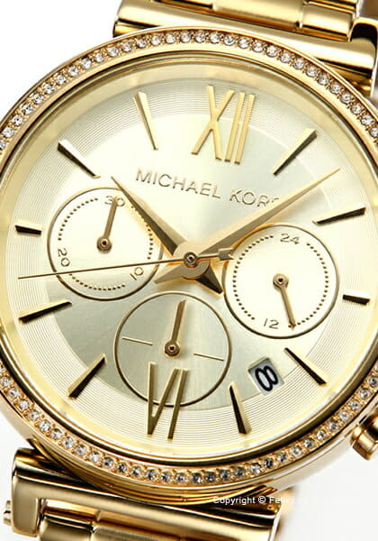 Michael Kors Sofie Chronograph Quartz Gold Dial Gold Steel Strap Watch For Women - MK6559 Buy Now By Michael Kors