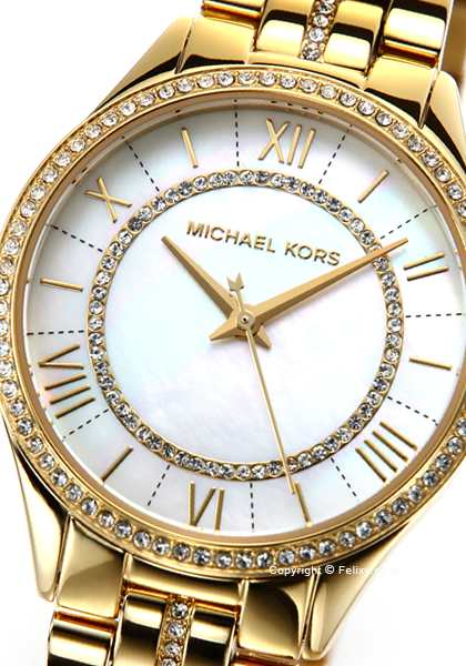 Michael Kors Lauryn Mother of Pearl White Dial Gold Steel Strap Watch for Women - MK3899 Buy Now By Michael Kors