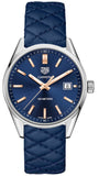 Tag Heuer Carrera Quartz Blue Dial Blue Calfskin Leather Strap Watch for Women - WAR1112.FC6391 Buy Now By Tag Heuer