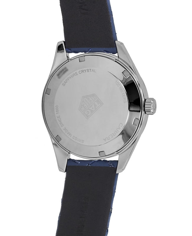 Tag Heuer Carrera Quartz Blue Dial Blue Calfskin Leather Strap Watch for Women - WAR1112.FC6391 Buy Now By Tag Heuer