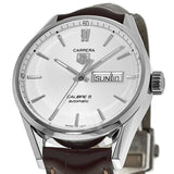 Tag Heuer Carrera Calibre 5 Automatic White Dial Brown Leather Strap Watch for Men - WAR201B.FC6291 Buy Now By Tag Heuer