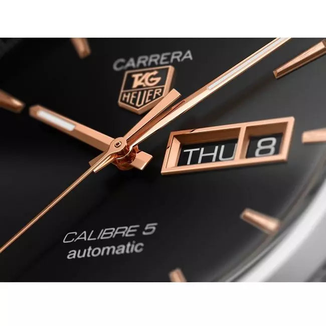 Tag Heuer Carrera Calibre 5 Automatic Black Dial Silver Steel Strap Watch for Men - WAR201C.BA0723 Buy Now By Tag Heuer