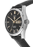 Tag Heuer Carrera Calibre 5 Automatic Black Dial Black Leather Strap Watch for Men - WAR201C.FC6266 Buy Now By Tag Heuer
