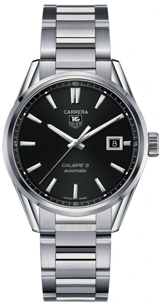Tag Heuer Carrera Automatic Black Dial Silver Steel Strap Watch for Men - WAR211A.BA0782 Buy Now By Tag Heuer