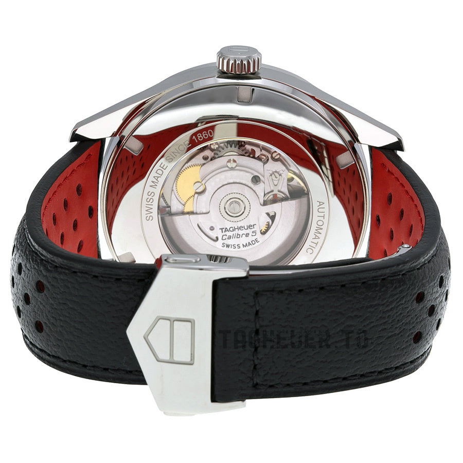 Tag Heuer Carrera Calibre 5 Drive Timer Black Dial Black Leather Strap Watch for Men - WAR2A10.FC6337 Buy Now By Tag Heuer