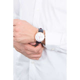 Emporio Armani Aviator Silver Dial Blue Leather Strap Watch For Men - AR11123 Buy Now By Emporio Armani