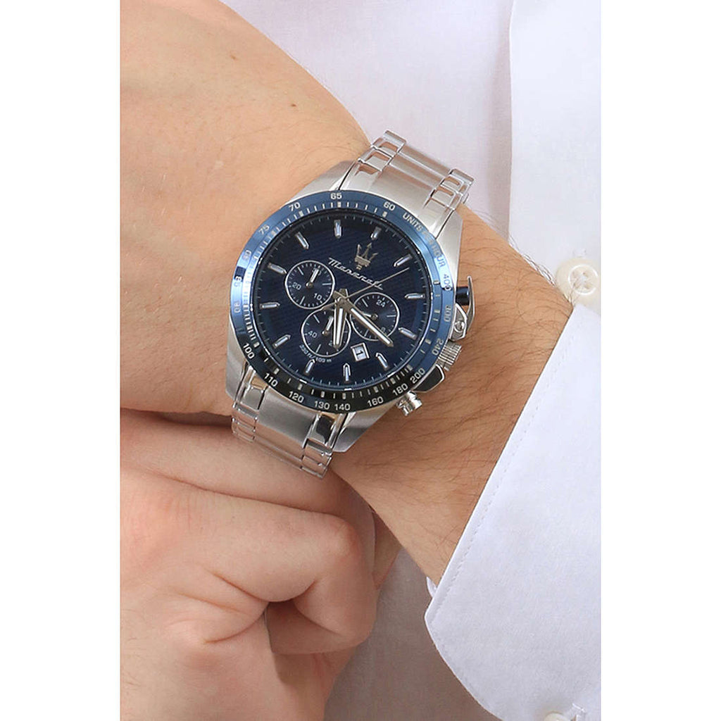 Maserati Traguardo Chronograph Blue Dial 45mm Stainless Steel Watch For Men - R8873612043 Buy Now By Maserati