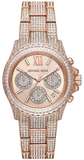 Michael Kors Everest Chronograph Crystals Rose Gold Dial Rose Gold Steel Strap Watch For Women - MK7235 Buy Now By Michael Kors