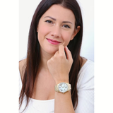 Michael Kors Lexington Mother of Pearl White Dial Gold Steel Strap Watch for Women - MK1079 Buy Now By Michael Kors