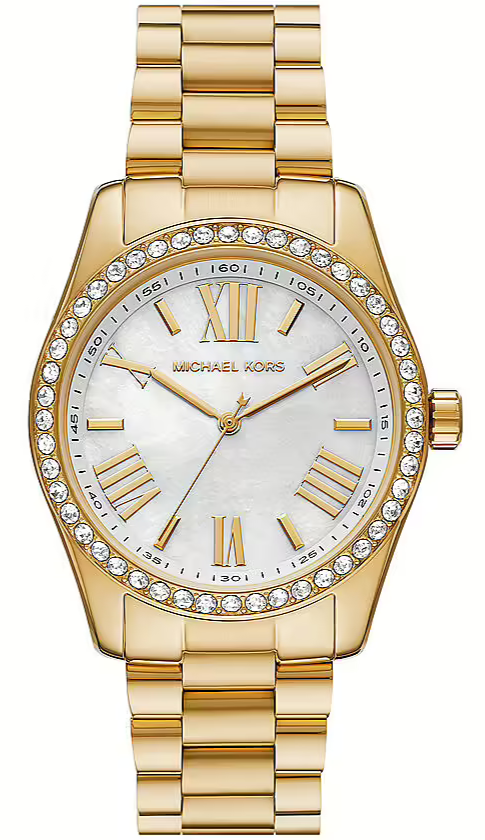 Michael Kors Lexington Mother of Pearl White Dial Gold Steel Strap Watch for Women - MK1079 Buy Now By Michael Kors
